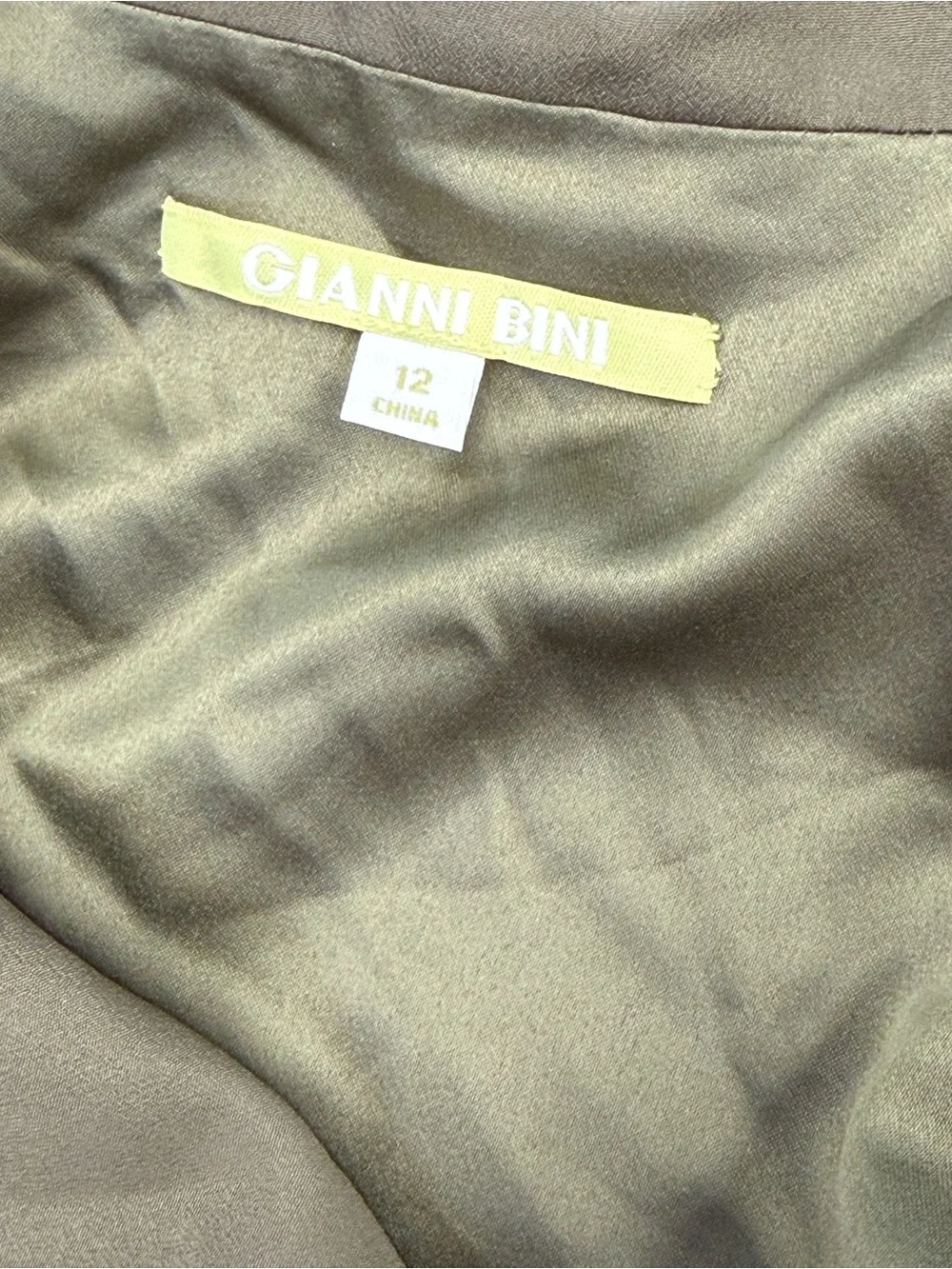 Gianni Bini Olive Sleeveless Utility Vest Dress with Zip Sz 12‎